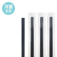 KS 커피스틱 18cm 비닐개별포장 검정